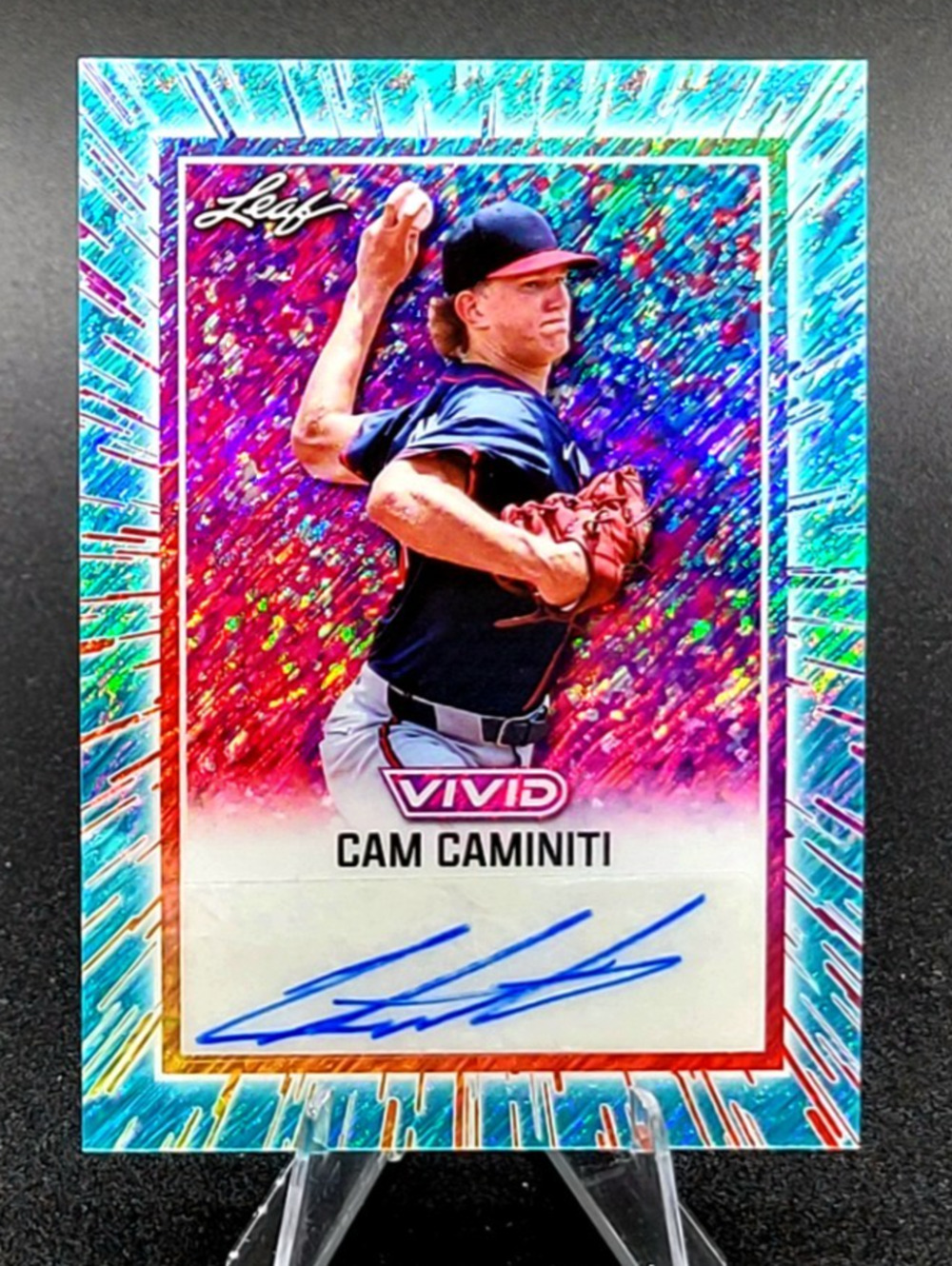 2025 Cam Caminiti 2/10 Auto Blue Prismatic RC Atlanta Braves Top Prospect